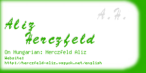 aliz herczfeld business card